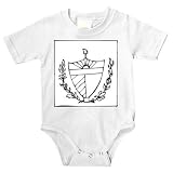 Onesie with black and white, Caribbean, symbol, sign, flag, emblem, Cuba