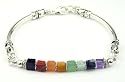 Sterling Silver Gemstone Bracelets: Chakra Balancing Semi-Precious Healing Spiritual Jewelry