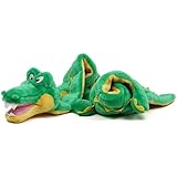 Outward Hound Kyjen  32037 Squeaker Matz Gator 32-Squeaker Plush Squeak Toy Dog Toys, Extra Large, Green
