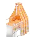 Schardt 13 402 1/588 - Bettset 4-teilig Sch�fchen apricot ( 2-teilige Bettw�sche, Himmel und Nestchen)