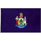 Outdoor Living : Large New 3x5 Maine State Flag US USA American Flags