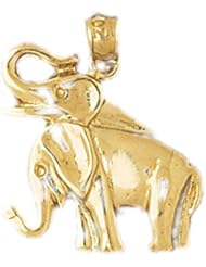 Dazzlers Solid 14k Gold Elephants Charm Pendant Available in three colors from jewelsberry (weights: 3.3 grams only)