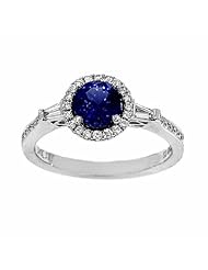 14K White Gold Tanzanite and Diamond Ring -- LIFETIME WARRANTY