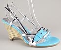 COLORBLOCK BUCKLE FRONT WEDGE