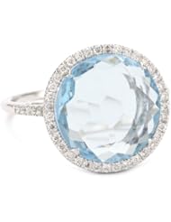 Suzanne Kalan "The Classics" Round Blue Topaz Ring