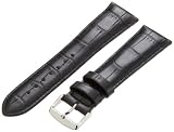 Hadley-Roma Men's MSM898RA-240 24-mm Black Alligator Grain Leather WatchStrap