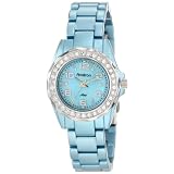 Armitron Women's 75/4077BMLB Swarovski Crystal Accented Blue Aluminum Bracelet Watch