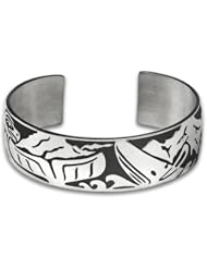 Sterling Silver Remember Alaska Northwest Coast Native American Bracelet. Made in USA.