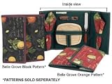 Picnic at Ascot 114FBLK Impulse Belle Grove Black Wine and Cheese Set 6-pc.