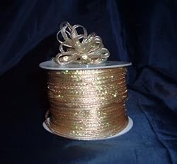 Organza Pull Ribbon Bows - 1/8" - 100 Yards - Gold