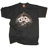 Produkt-Bild: T-Shirt Four of a Kind Poker, verschiedene Farben Gr.S-5XL