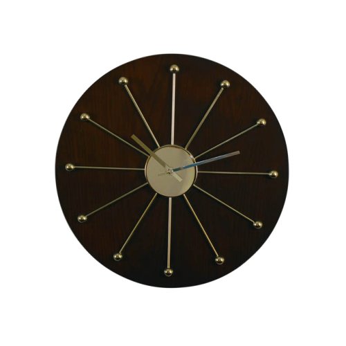 Wood Starburst Wall Clock