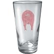 Jill Butler 16 oz. Les Cochons Glass, 3-1/2 x 6