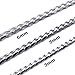 6mm KONOV Silver Stainless Steel Mens Necklace Chain 14-40