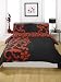 Dreamscene Chelsea Duvet Cover Red Double