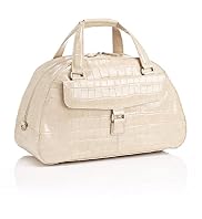 Leather Mock Crocodile Overnight Bag Leather Mock Crocodile Overnight Bag
