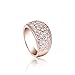 Fashion Plaza Women Jewelry Cubic Zirconia Multi-Crystal Wedding Engagement Ring R304