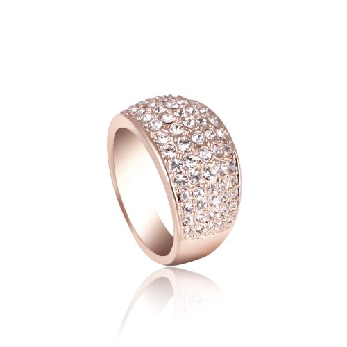 Fashion Plaza Women Jewelry Cubic Zirconia Multi-Crystal Wedding Engagement Ring R304