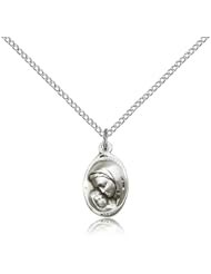 Sterling Silver Madonna & Child Pendant