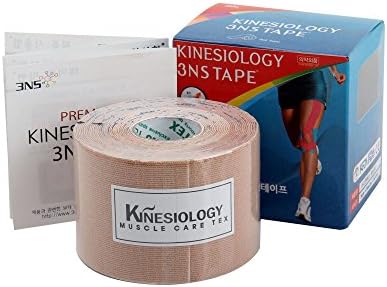 3NS Kinesiology Physiotape Athletic Therapeutic Sports Muscle Care Tex Tape (2Inch x 16.4Ft) Beige