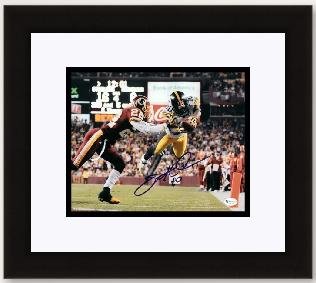 Santonio Holmes Autographed Pittsburgh Steelers 8x10 Photo - Super Bowl 43 MVP - Custom Framed