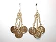 Gold 3 Coin Earrings