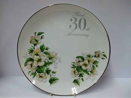 30th Pearl Anniversary English Flowers China 8" - 20cm Plate