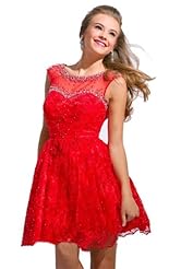 Lace Crystals Crystal Applique Beaded Chiffon/Taffeta/Tulle Short  Dress