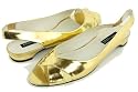 ANNE KLEIN Amberlyn Metallic Slingback Flats Gold