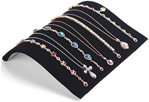 New Whole Fabric Jewelry Holders Necklace Bracelet Display Photography Props Color:Black