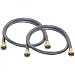 PETRA X1109-4FF-TP 4-Foot Black Rubber Washing Machine Hose, 2-Pack