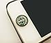 Kids Gift 1pc Glass Epoxy Transparent Times Gems Starbucks Coffee iPhone Home Button Sticker for Iphone 4,4s,4g,5,5c, iPad 2,3,4 iPad mini Buttons Cell Phone Charm