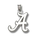 NCAA University of Alabama Sterling Silver Script A Pendant