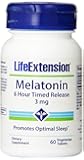 Life Extension Melatonin 6 Hour Timed Release, 60 vegetarian tablets