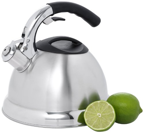 Creative Home 72222 Avalon Stainless Steel Whistling Tea Kettle, 3-Quart