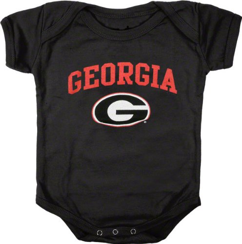 Georgia Bulldogs Newborn/Infant Black Big Fan Creeper