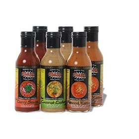 Taaza Indian Curry Sauce Sampler, 12-Ounce Glass Bottles (Pack of 6)