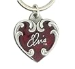 Elvis Presley Pewter Heart Keychain