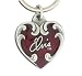 Elvis Presley Pewter Heart Keychain