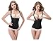 Fedo Design Womens Vest 6 Hooks Breathable Workout Waist Trainer Corset Waist Cincher Black, XL