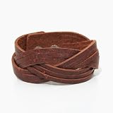 Bracelet homme - Acier inoxidable - 100% cuir de vachette - marron - Sioux