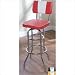 Birmingham Retro Bar Stool With Back - Red (30