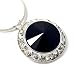 Framed Jet Black Swarovski Crystal Pendant Necklace Fashion Jewelry