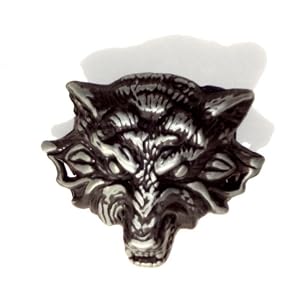 Growling Wolf Brushed Nickel Werewolf Belt Buckle Unisex for Twilight Fans