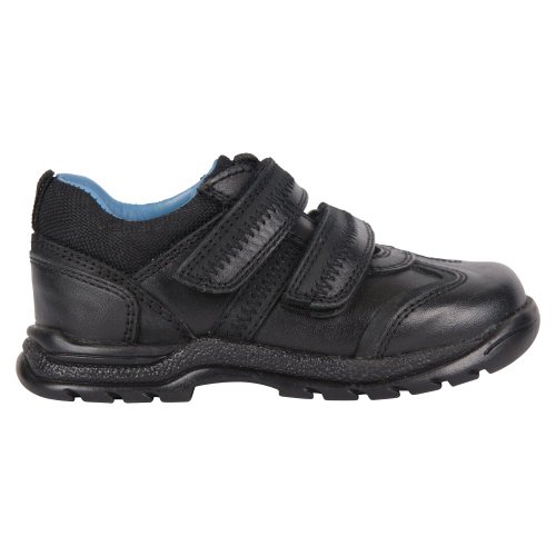 Hush Puppies Polar Boys Black School Shoes