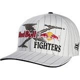 red bull clothing-Fox Red Bull X Fighters Flex Hat - White X Size S/M