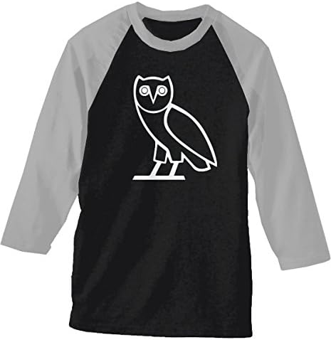 Black Adult Owl Ovo Ovoxo Drake October's Very Own Raglan Black Size L