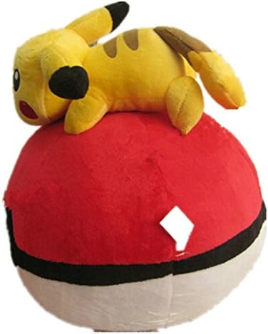 NEW 9" Pokemon Pikachu Poke Ball Pokeball Plush Doll Toy Pillow