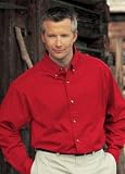 Big Mens Long Sleeve Easy Care Twill Shirt with Teflon Fabric Protector (Big & Tall and Regular Siz