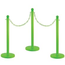 Mr. Chain Plastic Stanchion Kit with 50' of Chain and C-Hook (Packs of 6)